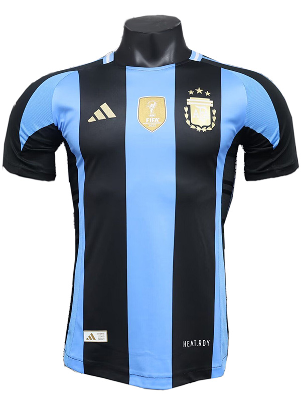 Argentina maillot spécial version joueur uniforme de football homme noir bleu sportswear kit de football chemise haute coupe Euro 2024